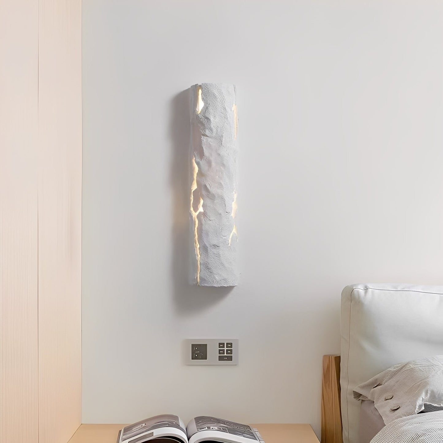 Rokka – Kreative Außenwandlampe im Retro-Stil mit Steinoptik
