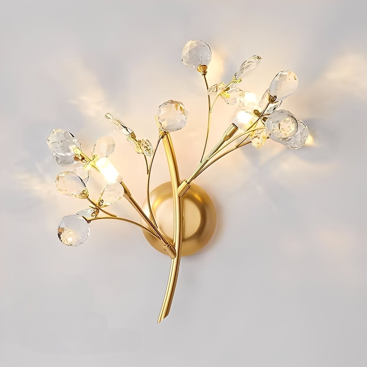 Zuko – Kristall-Wandlampe im Zweig-Design