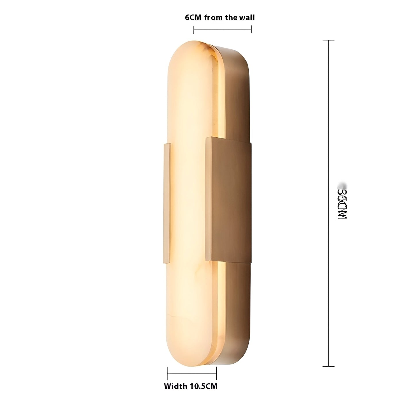Maris – Zeitgemäße Wandlampe aus Naturmarmor