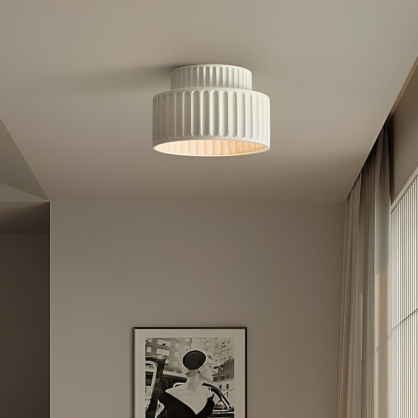 Coralie – Creme-Stil LED-Deckenlampe