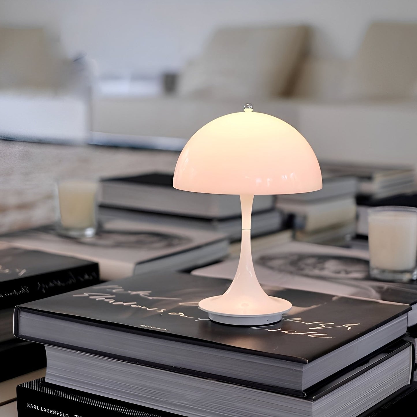 Luma – Originelle Pilz-Tischlampe mit USB-Ladung