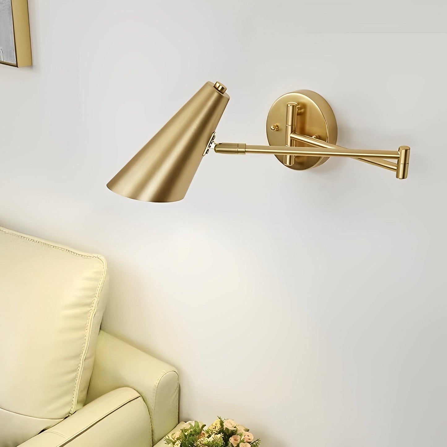 Mira – Klappbare Lampe für die Wand mit beweglichem Arm
