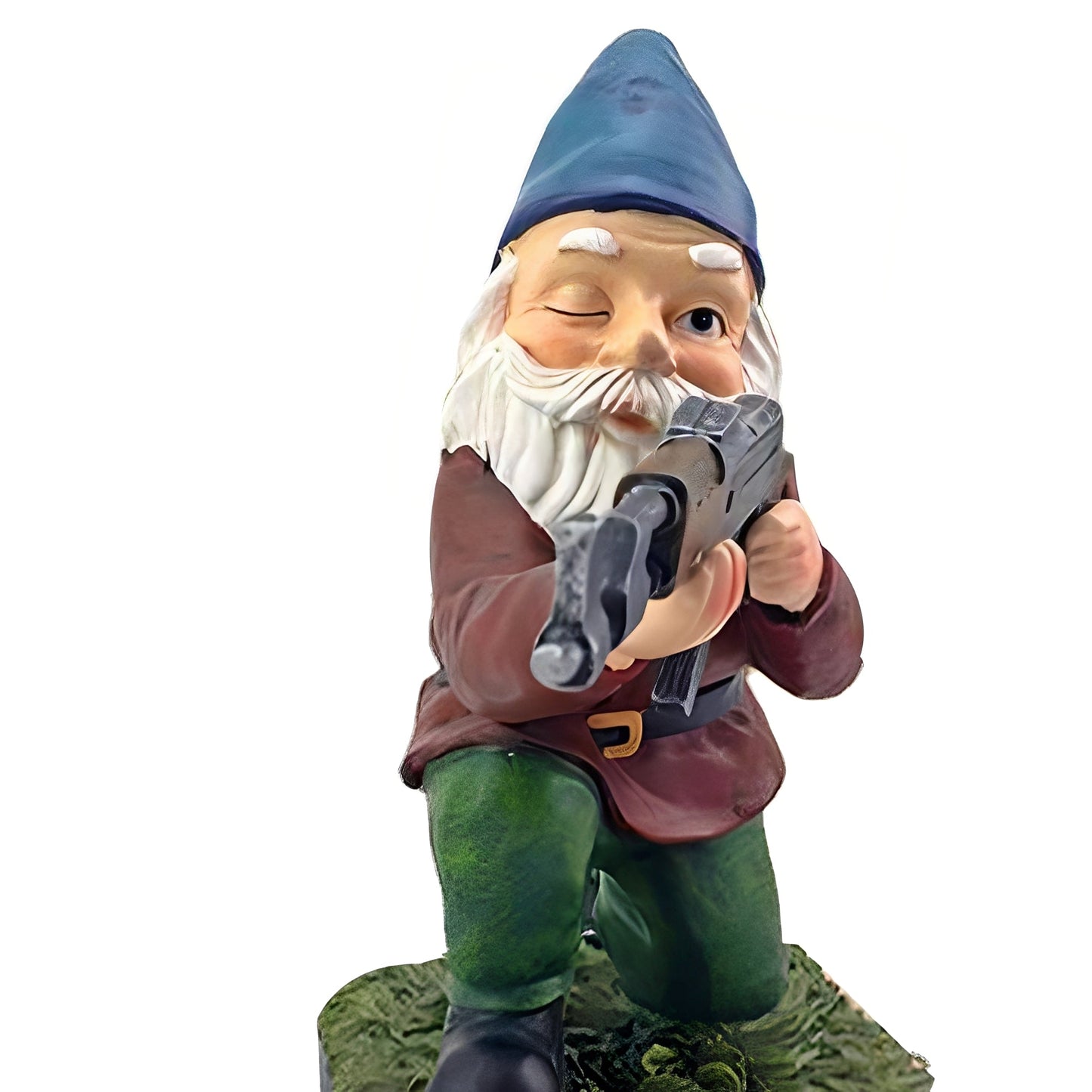 Fritz – Lustiger Gartenzwerg in Tarnkleidung