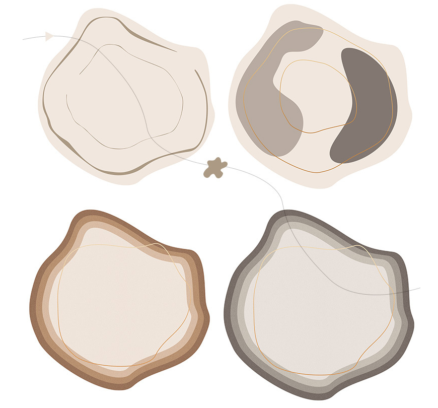 Ivara – Runder Teppich mit geometrischem Design