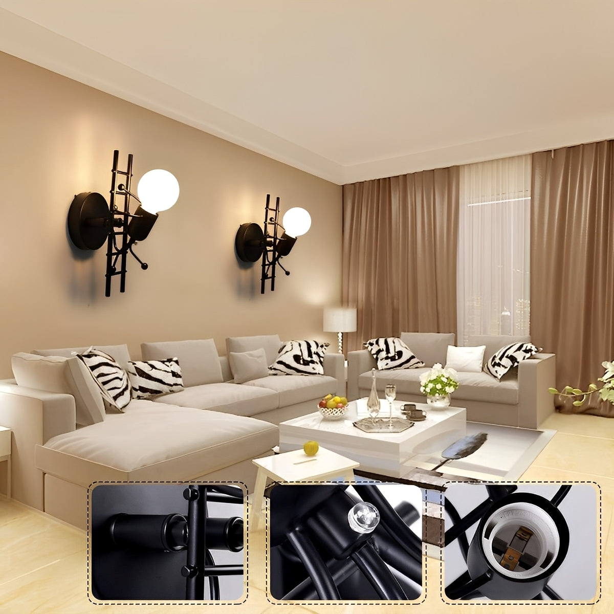 Nerio – Moderne Wandlampe in Treppenform