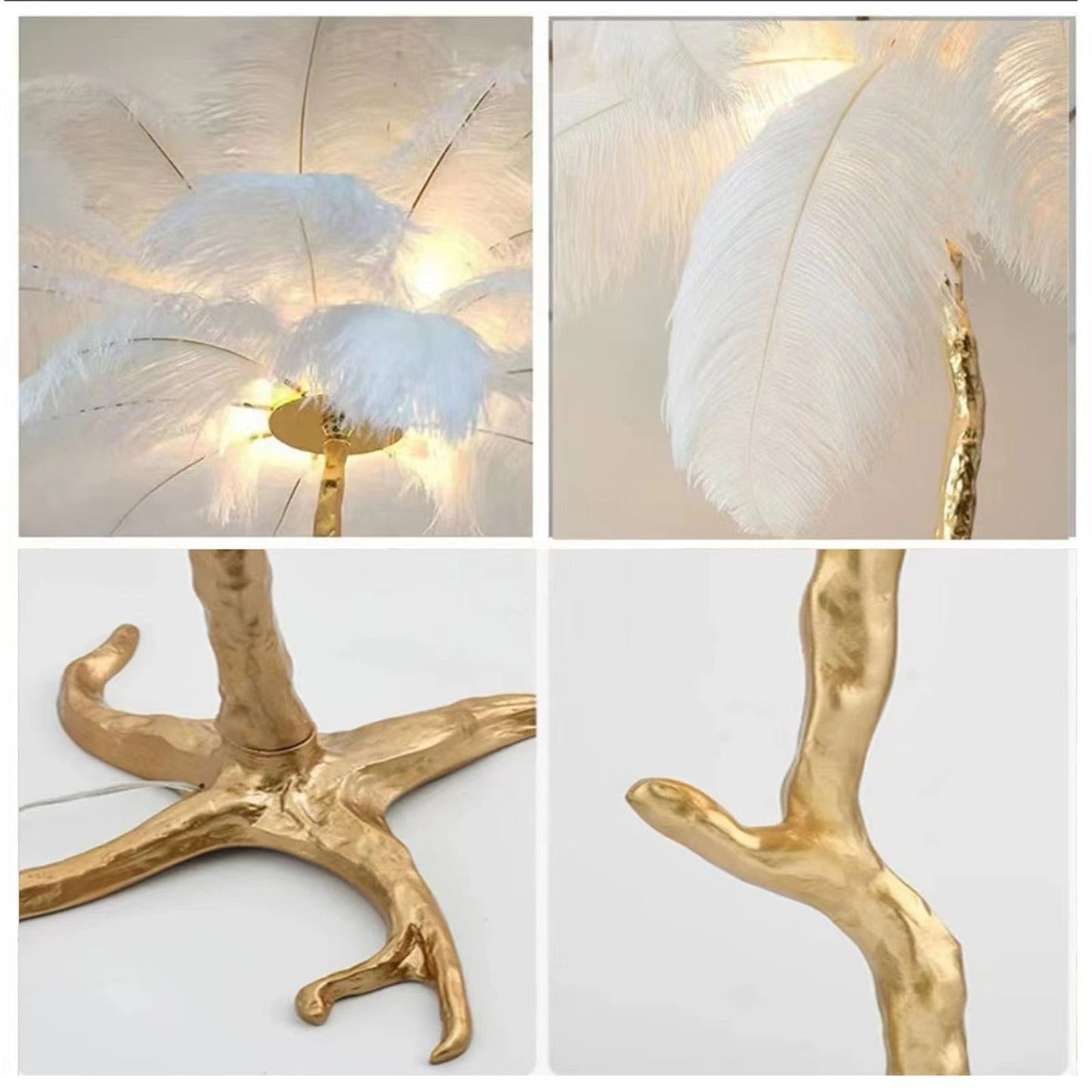 Celina – Feder-Stehlampe mit dekorativem Design