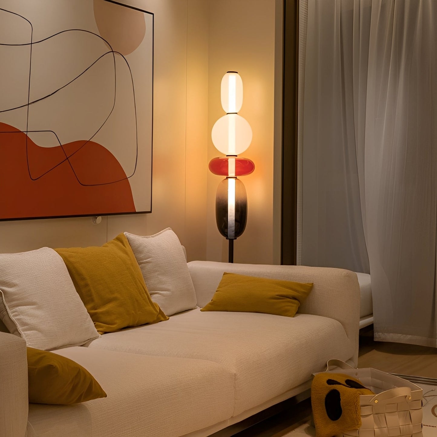 Kizz – Schicke nordische Glas-Stehlampe