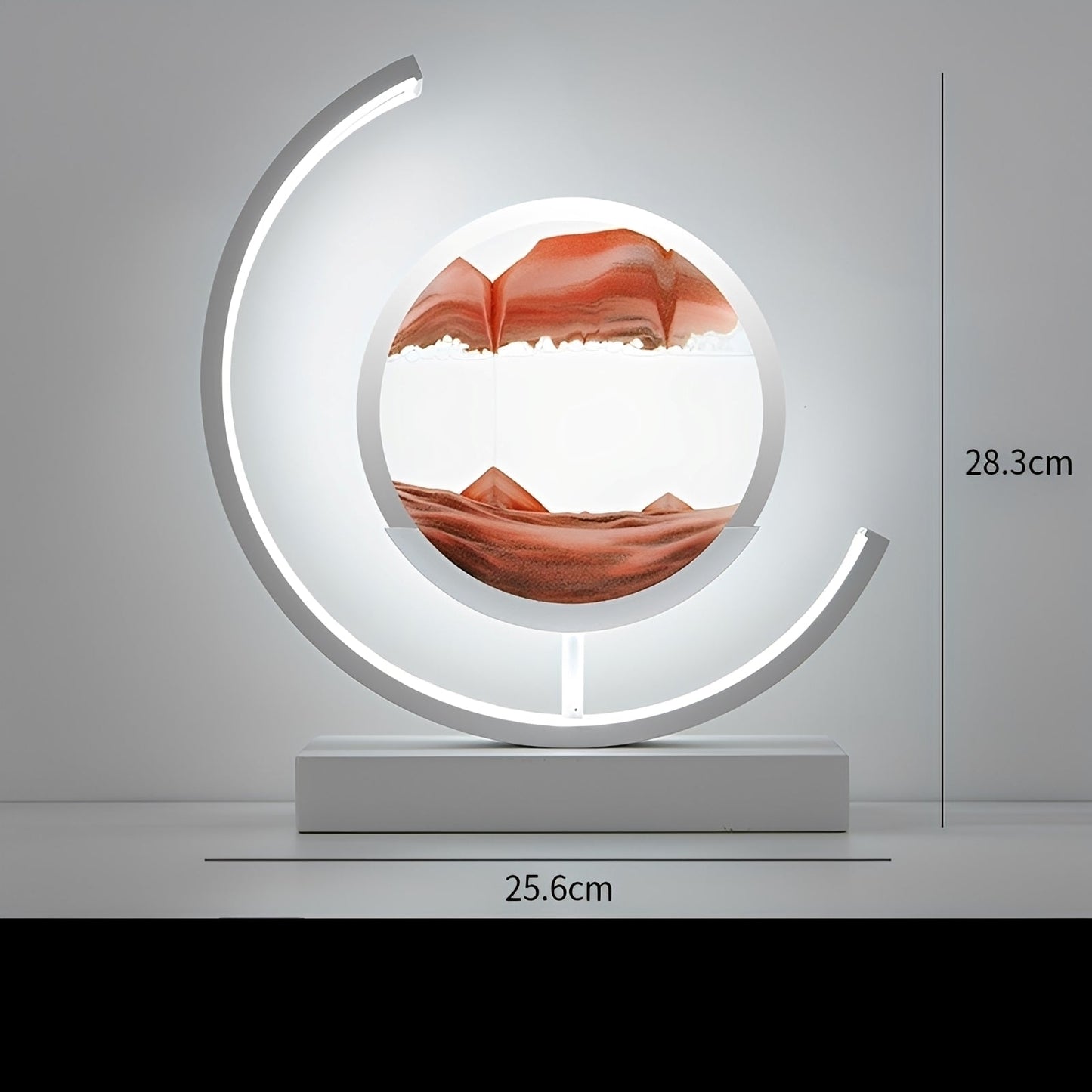 Meilin – Chinesische Glastischlampe im Stundenglas-Design