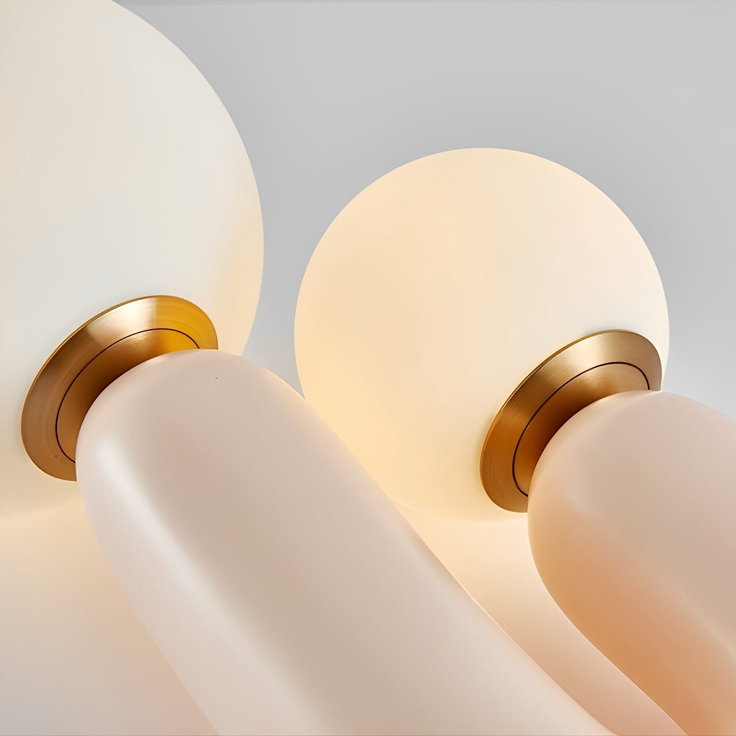 Mireille – Doppel-Designer-Tischlampe aus Harz und Glas