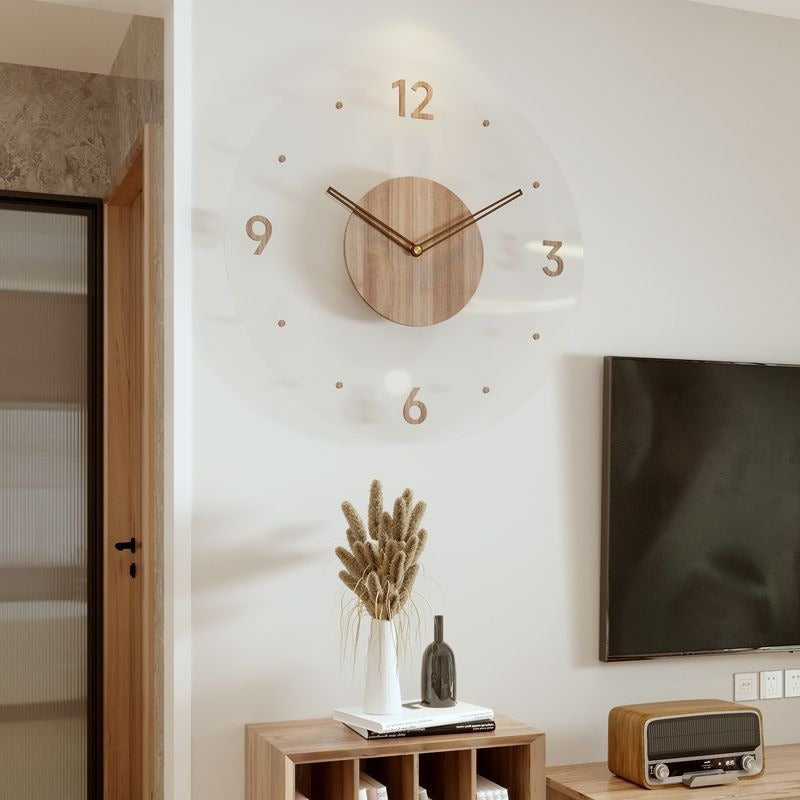 Norda – Einfach gestaltete Wanduhr aus echtem Holz im nordischen Stil