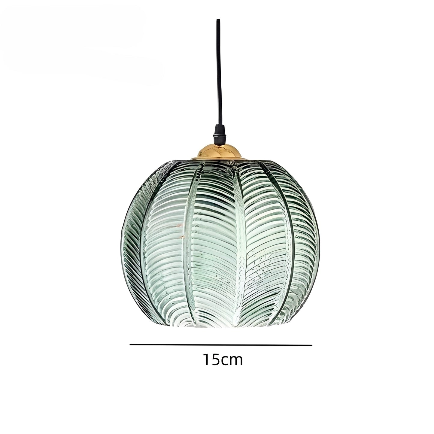 Aveline – Glas Pendelleuchte mit Blattdesign