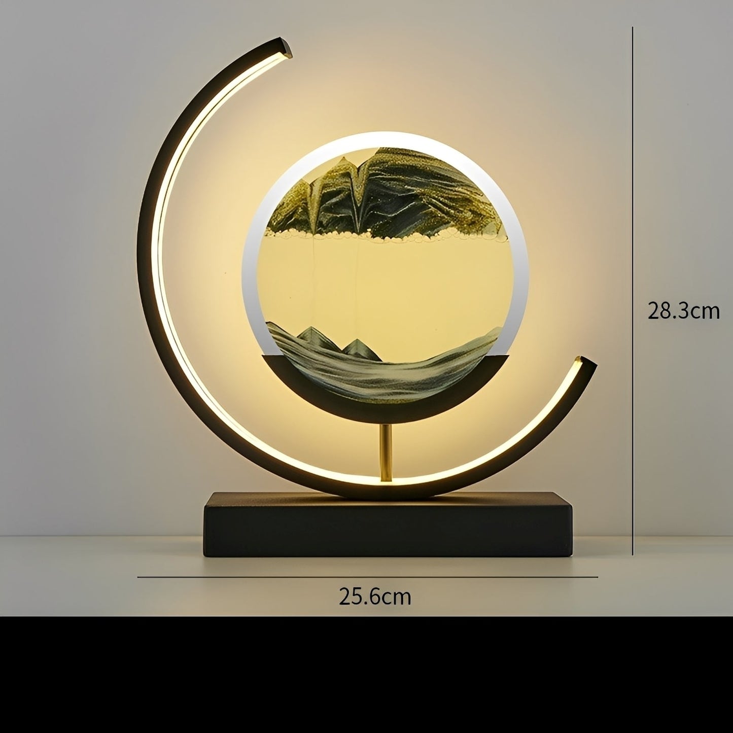 Meilin – Chinesische Glastischlampe im Stundenglas-Design