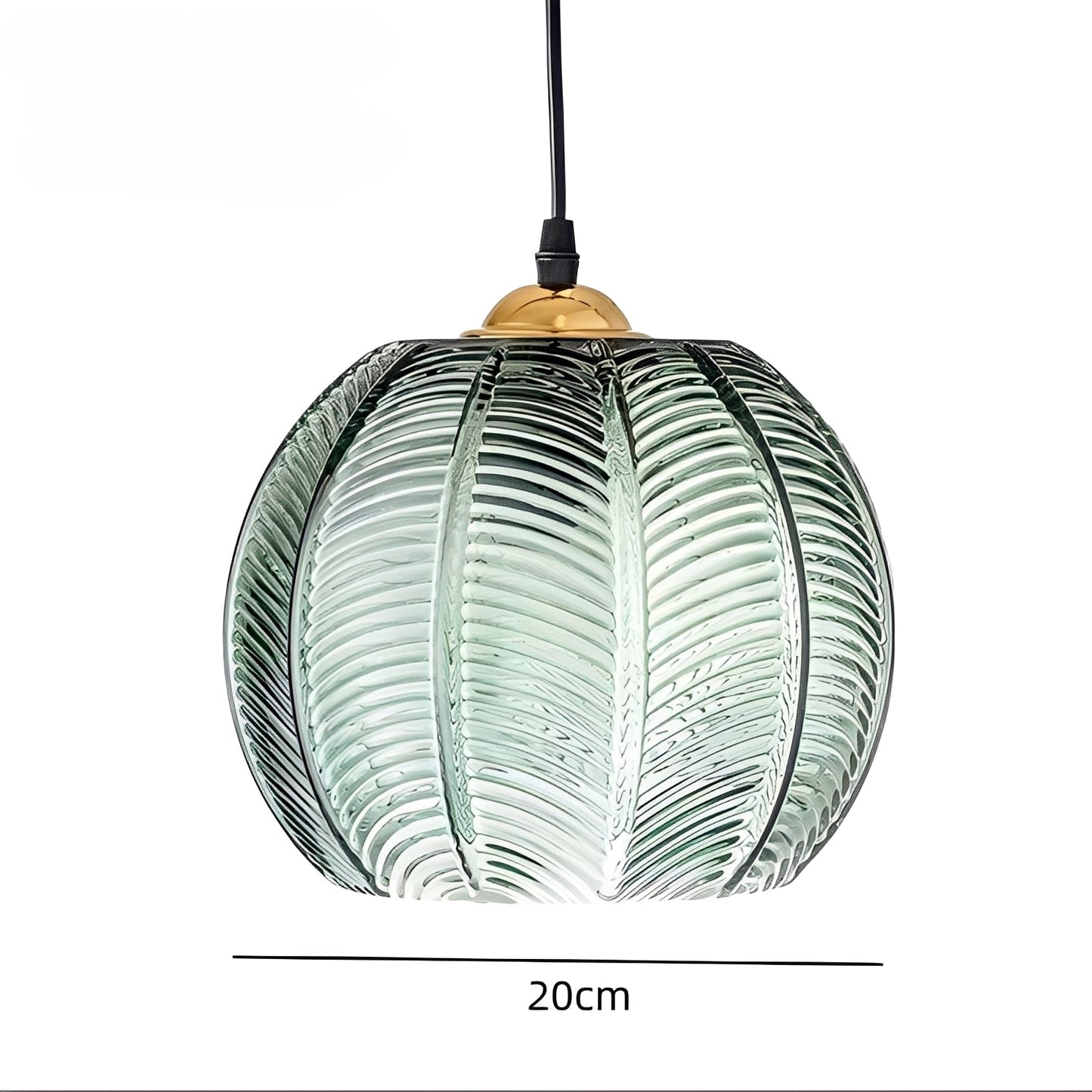 Aveline – Glas Pendelleuchte mit Blattdesign