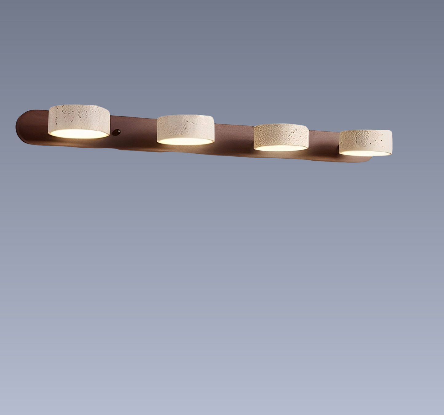 Naomi – LED-Spiegellampe aus Holz & Stein