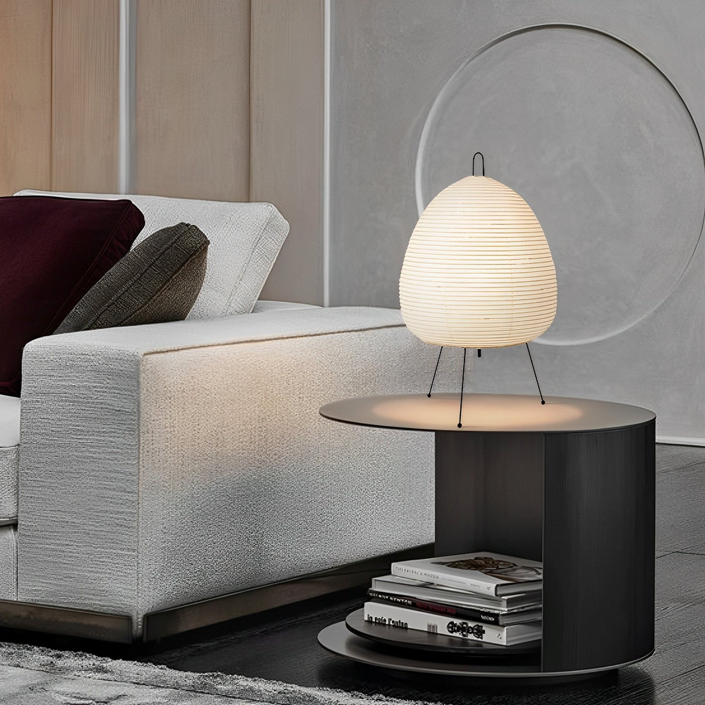 Suki – Japanische Tischlampe mit Reispapier-Lampenschirm