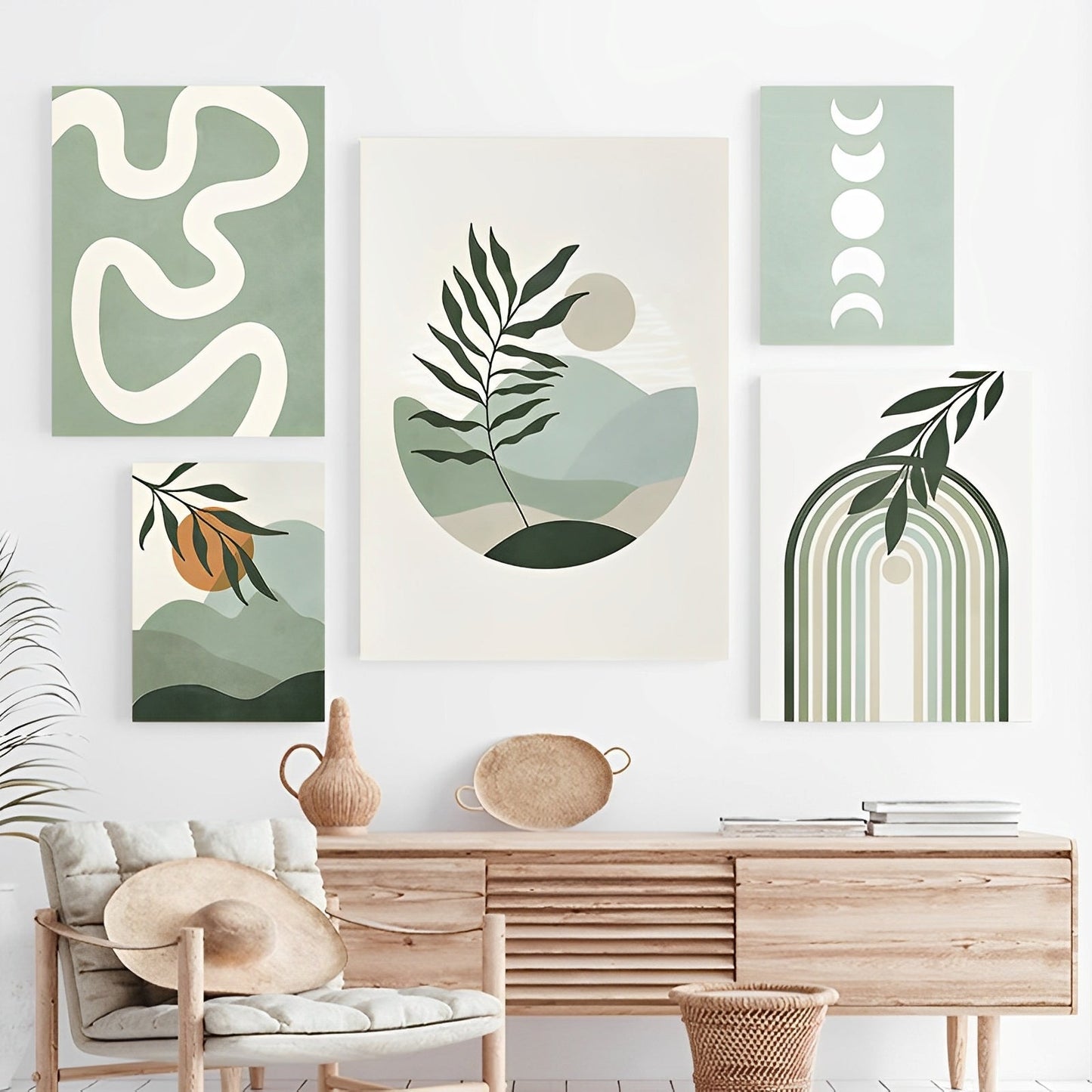 Verdura – Einfaches Naturposter in Grüntönen für moderne Wanddekoration