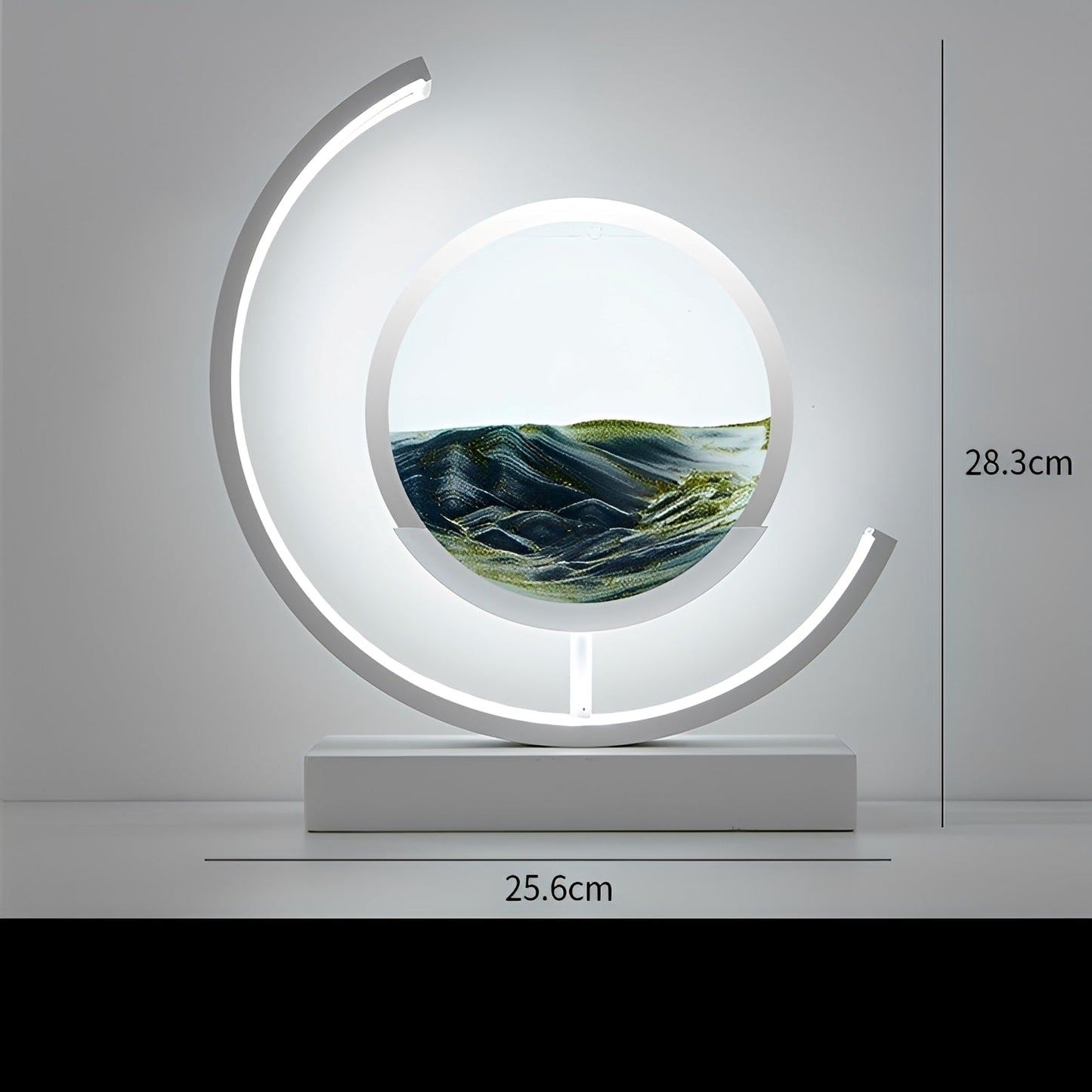 Meilin – Chinesische Glastischlampe im Stundenglas-Design