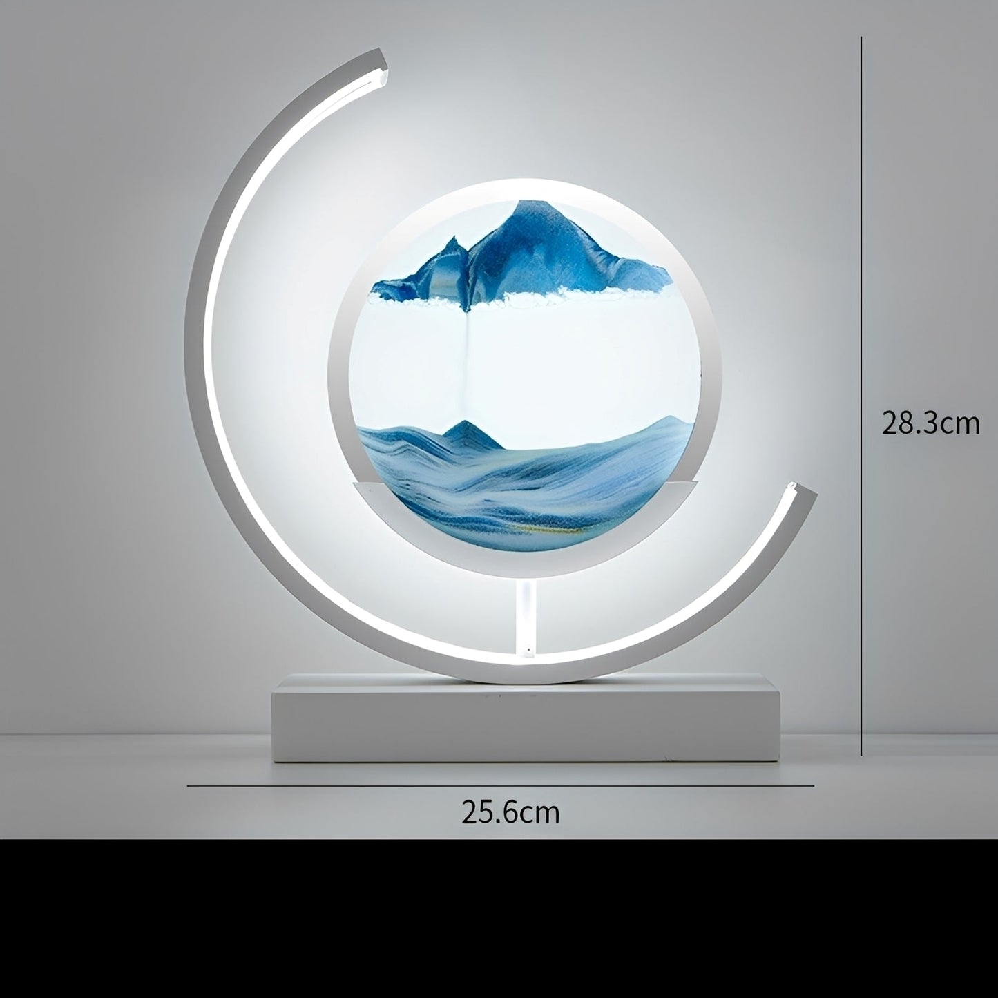 Meilin – Chinesische Glastischlampe im Stundenglas-Design