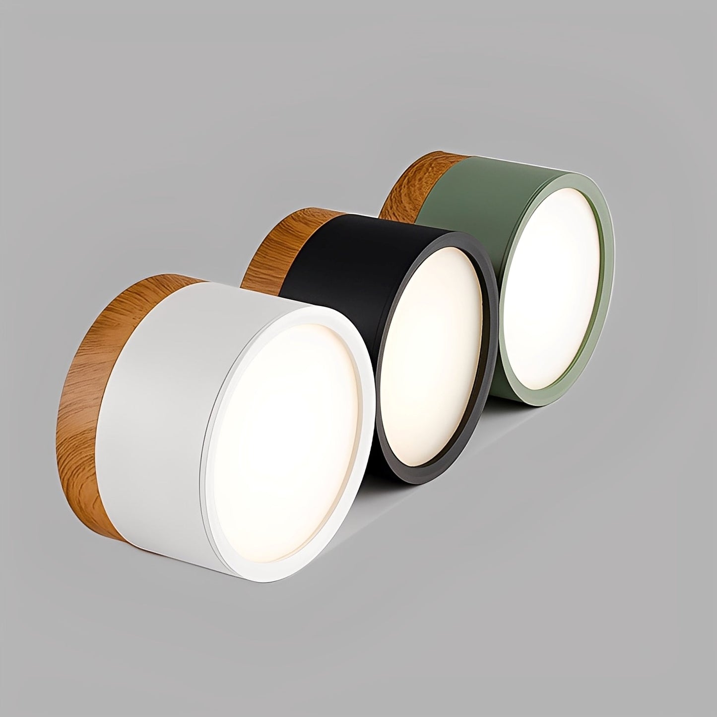 Noah – LED Macaron Holzoptik Deckenleuchte