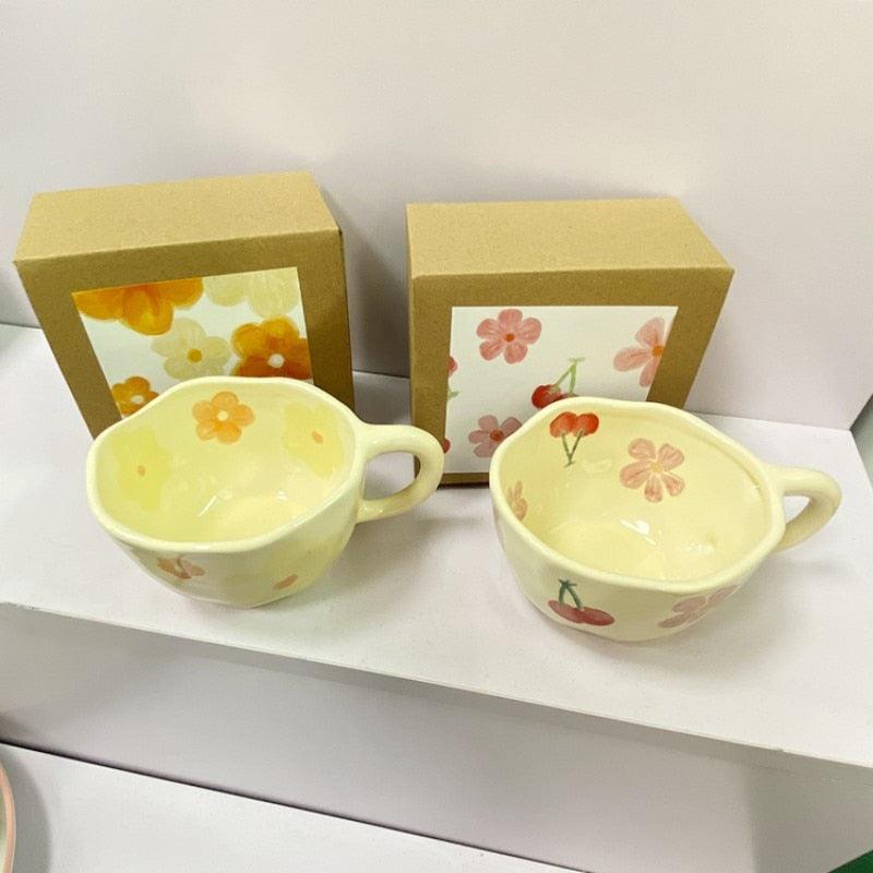 BlossomSip – Handgefertigter Kirschblüten-Keramikbecher