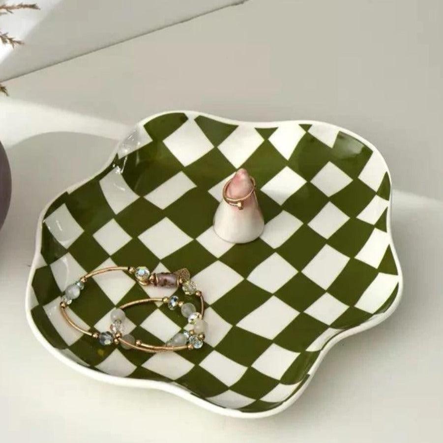 CloudBowl – Kariertes Keramik-Schälchen im sanften Design