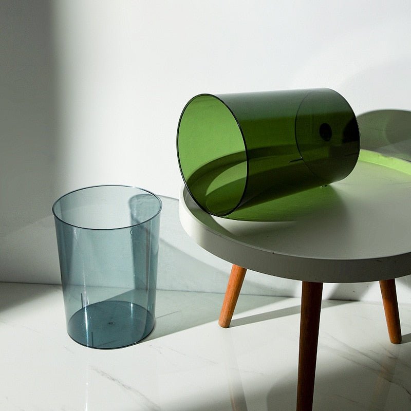 ClearLuxe – Transparenter Design-Mülleimer für stilvolle Räume