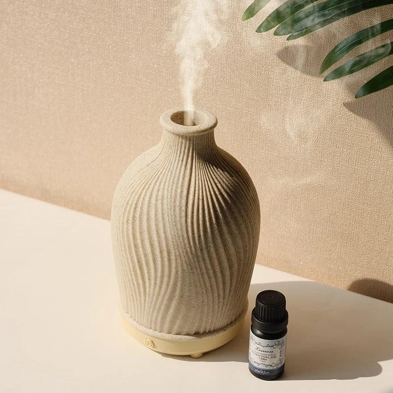 VaseMist – Ultraschall Aroma-Diffusor in moderner Vasenform aus Kunstharz