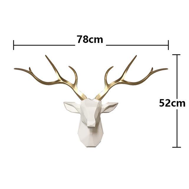 3D Hirschkopf-Wandhaken im nordischen Look