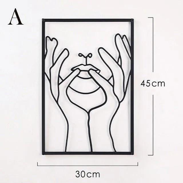 Vero - Modernes Gesichtsdekor in Hand aus Eisen