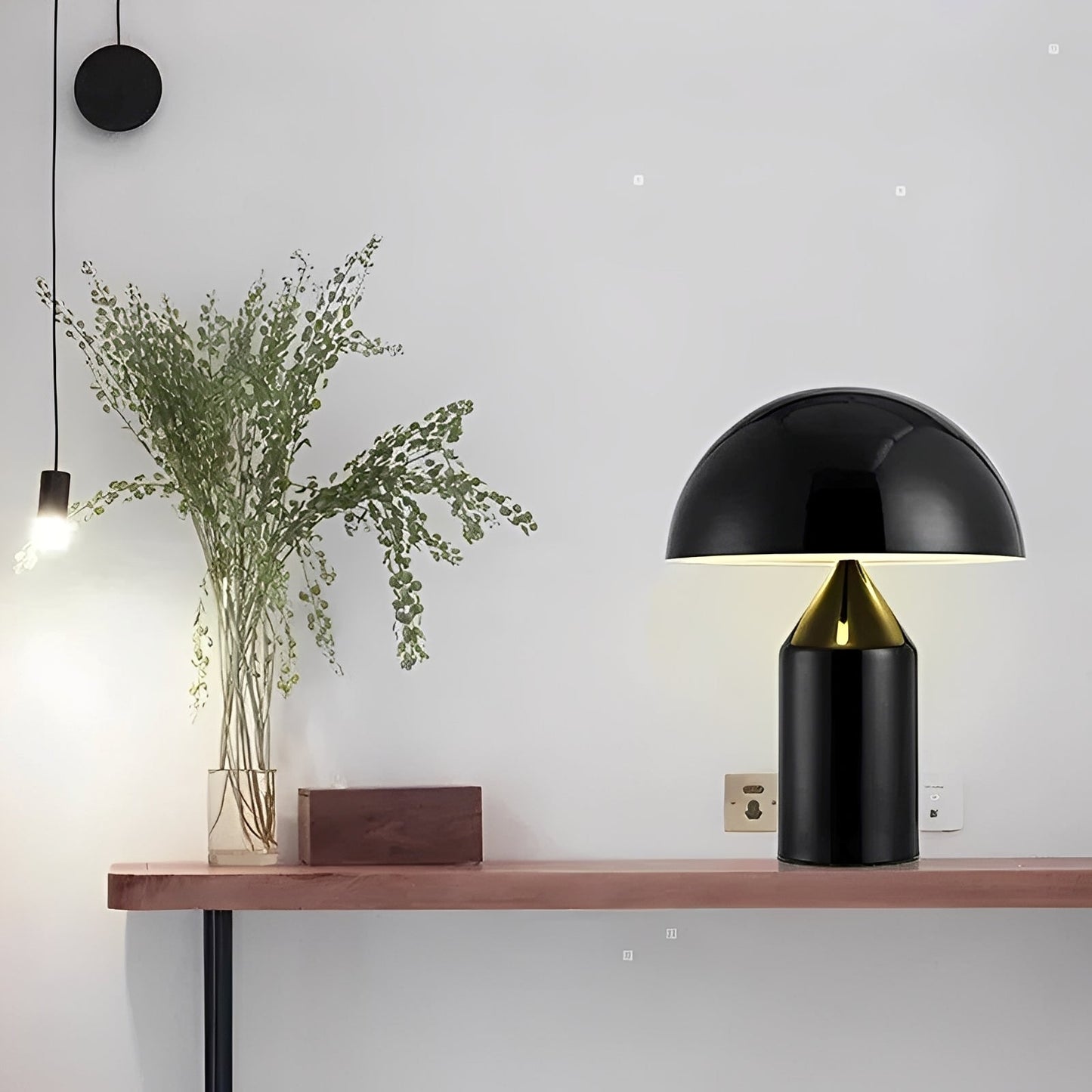 Keiko – Schicke Metall-Tischlampe im Pilzdesign