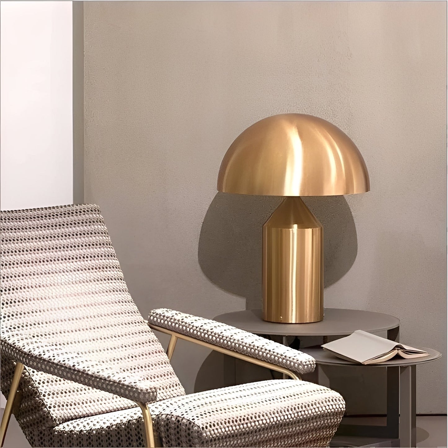 Keiko – Schicke Metall-Tischlampe im Pilzdesign