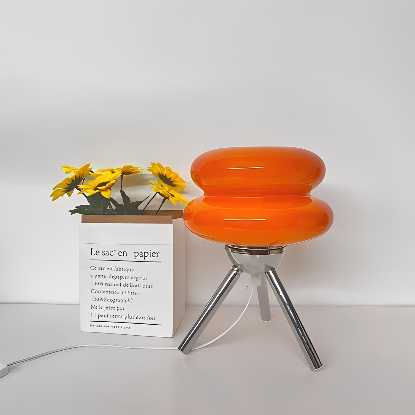 Yaren – Glastischlampe im Burger-Stil