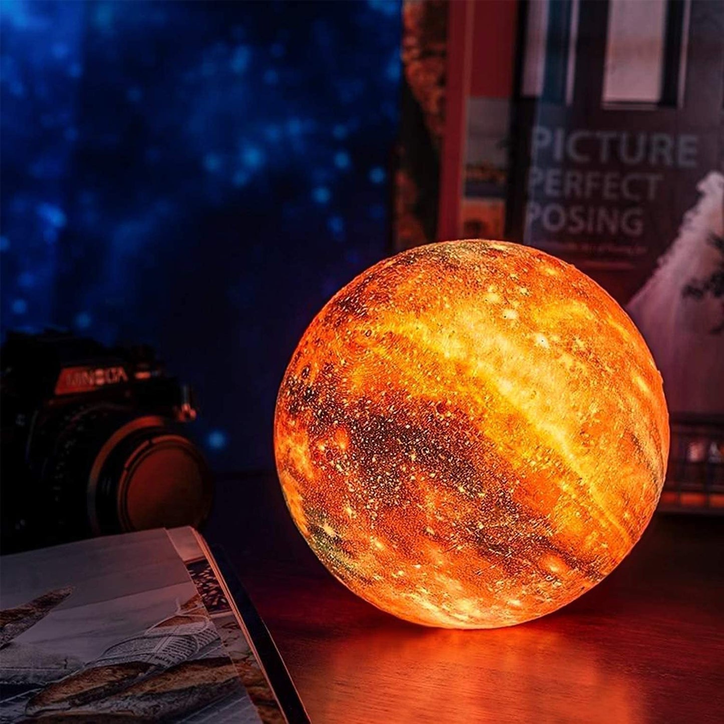 StarAura – Nachtlampe mit Sternenhimmel & Touch-Steuerung