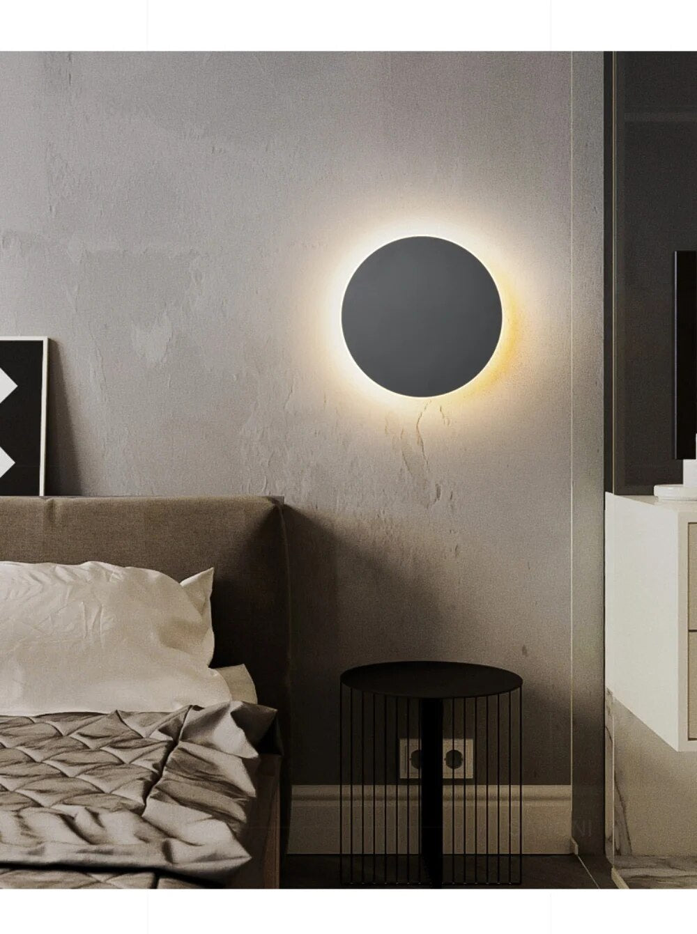 Runde Lichttreppe Wand Hintergrund Touch Lampe