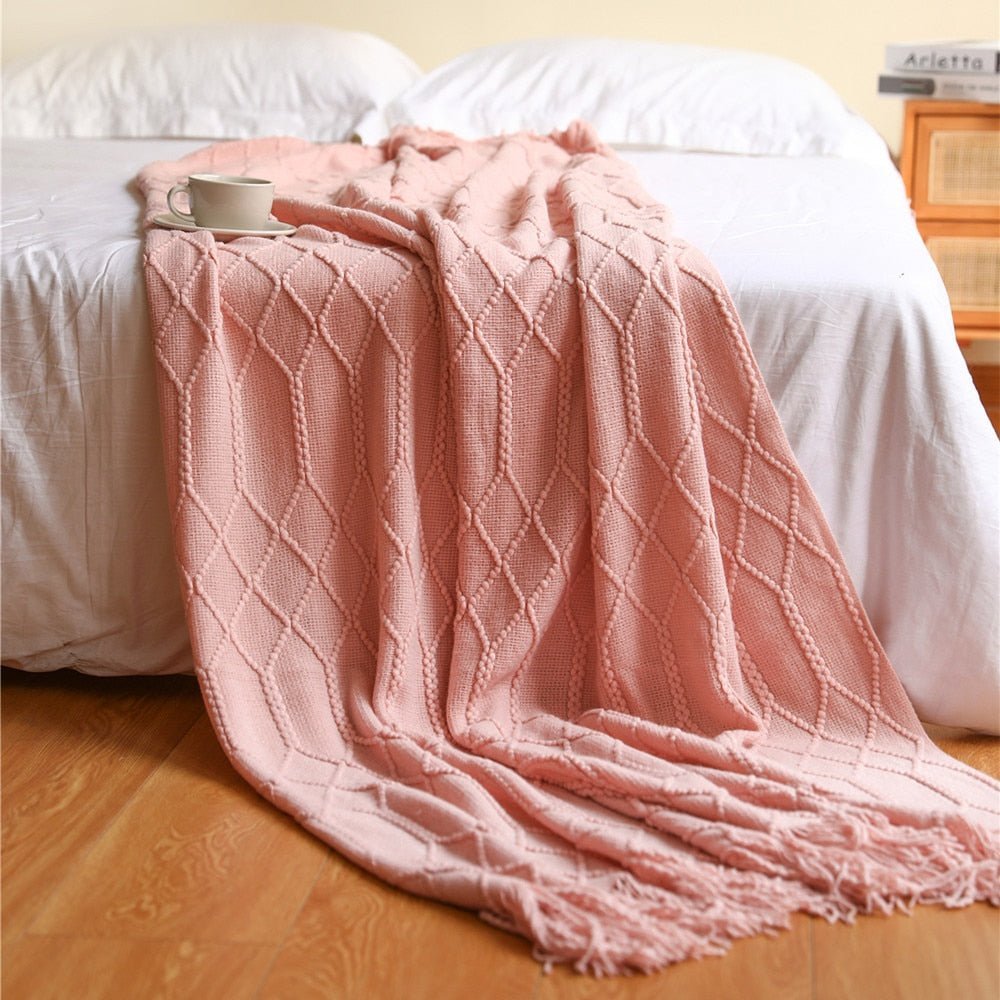 Uela – Kuscheldecke aus Korallenfleece im Einfarb-Look