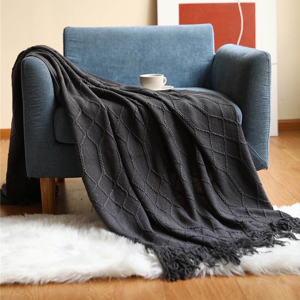 Uela – Kuscheldecke aus Korallenfleece im Einfarb-Look