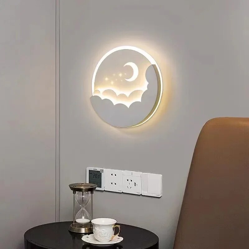 Mond Sterne Nachttisch Wandlampe