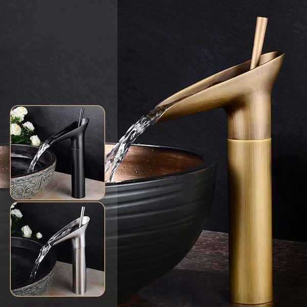 Nordic Cascade - Antiker Wasserhahn für Waschbecken