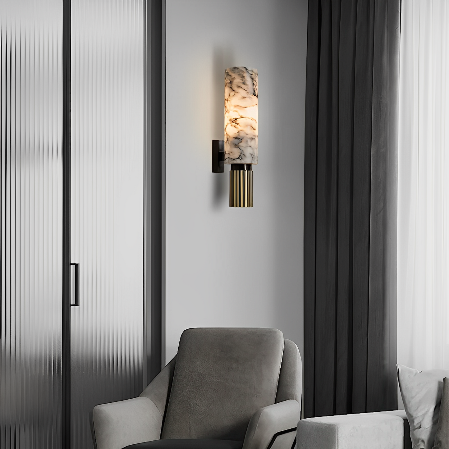 Valeria – Wandlampe in Marmoroptik für edle Akzente