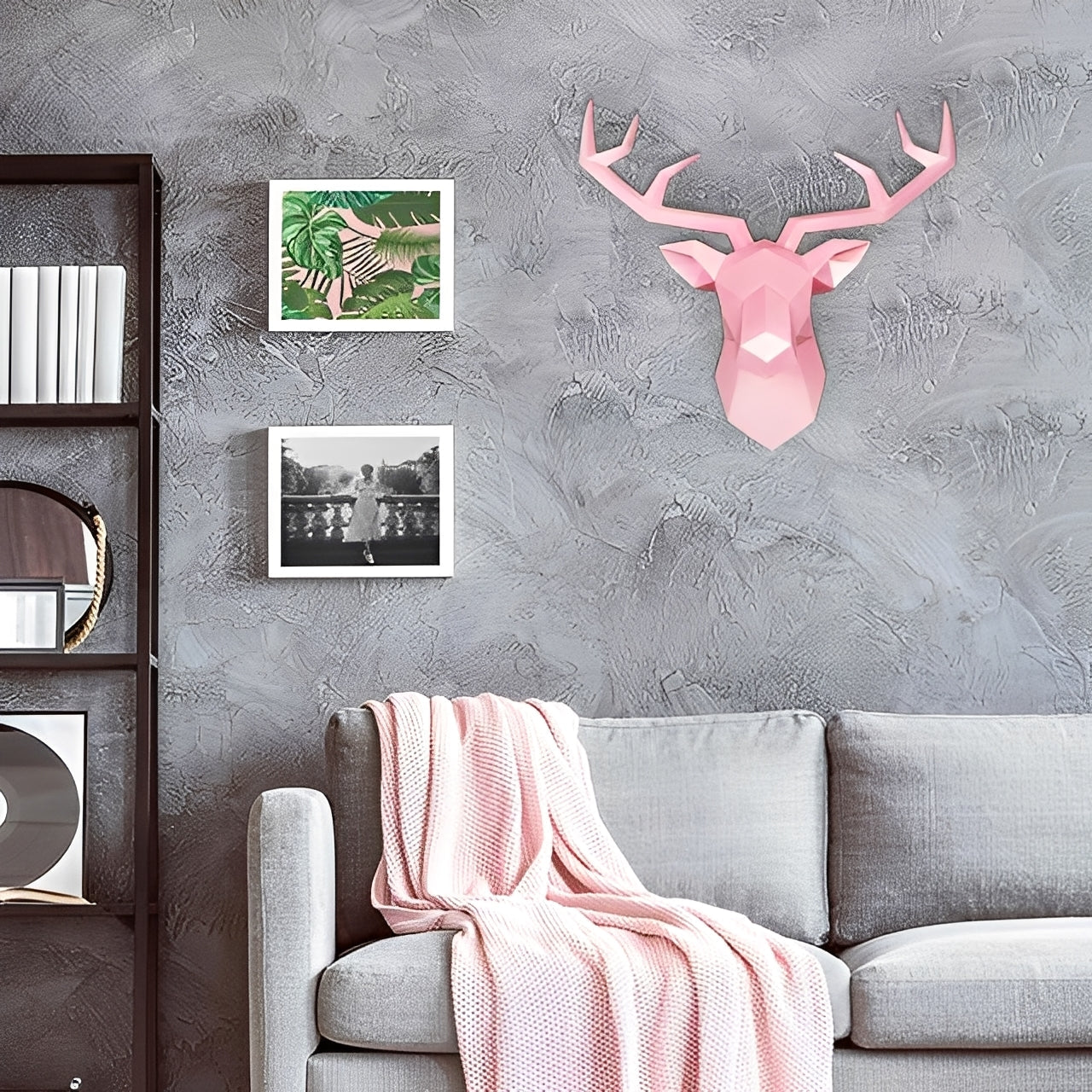 NordicAntler – Antilopenkopf-Wanddeko im Vintage-Stil