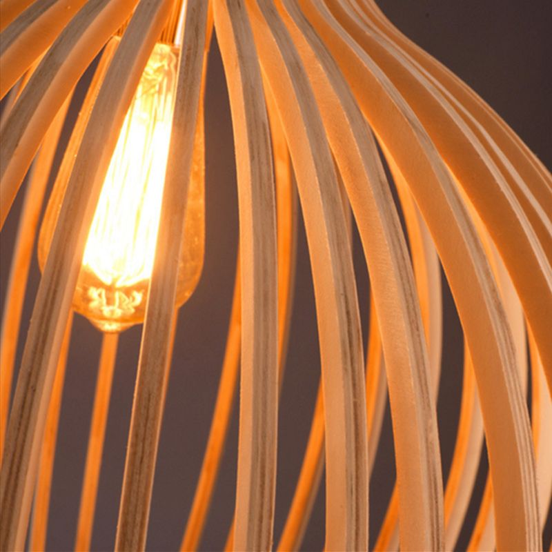 Nordic Glow - Handgefertigte Holz-Pendelleuchte
