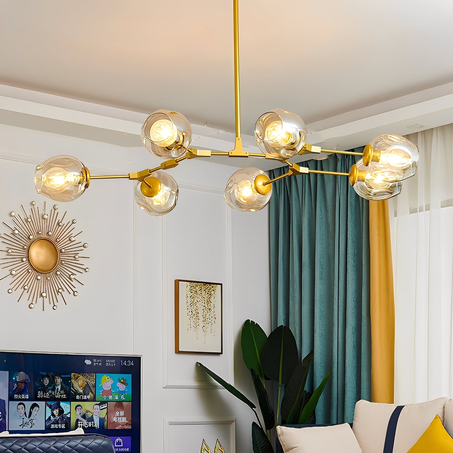 Leona – Nordische Deckenlampe im Zweig-Stil