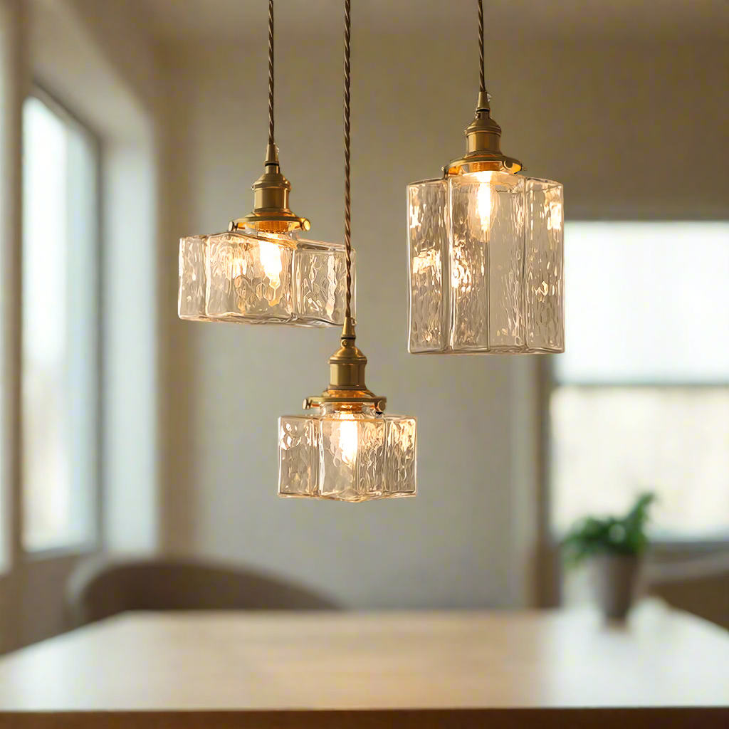 Farrah - Moderne Glas-Hängelampe im Retro-Look