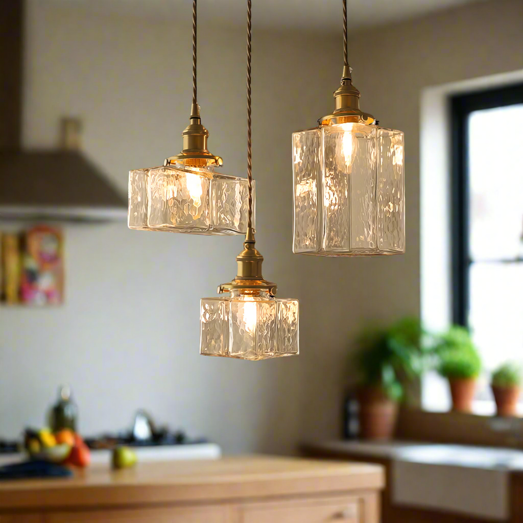 Farrah - Moderne Glas-Hängelampe im Retro-Look