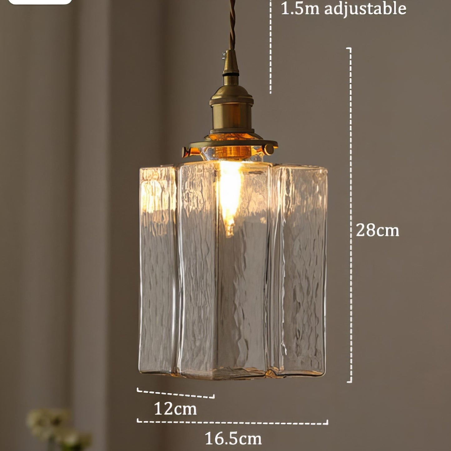Farrah - Moderne Glas-Hängelampe im Retro-Look