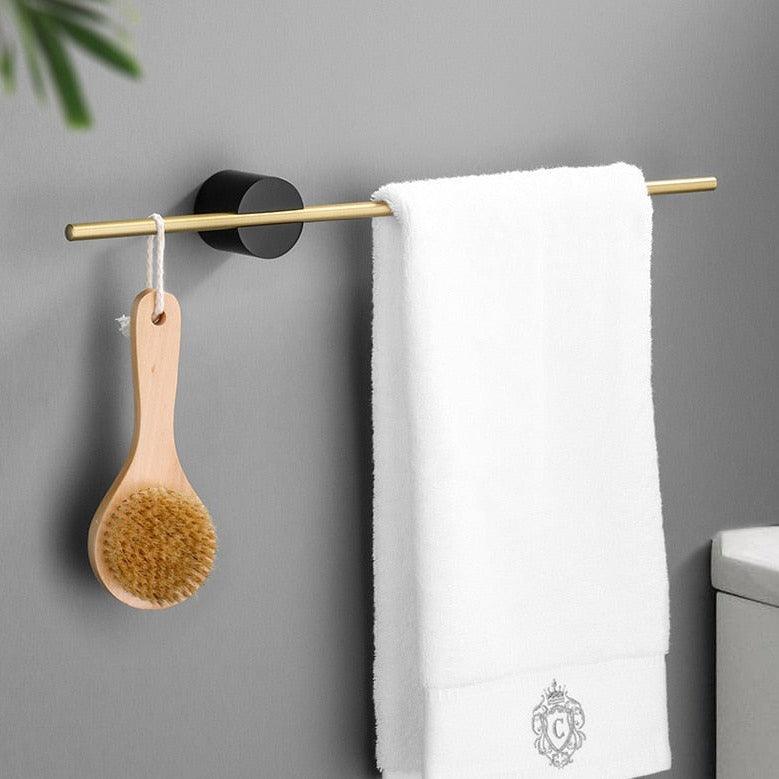 TowelCraft – Moderner Wand-Handtuchhalter aus schwarzem Metall