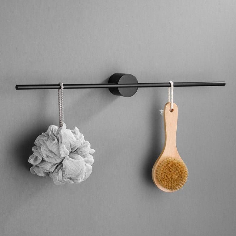 TowelCraft – Moderner Wand-Handtuchhalter aus schwarzem Metall