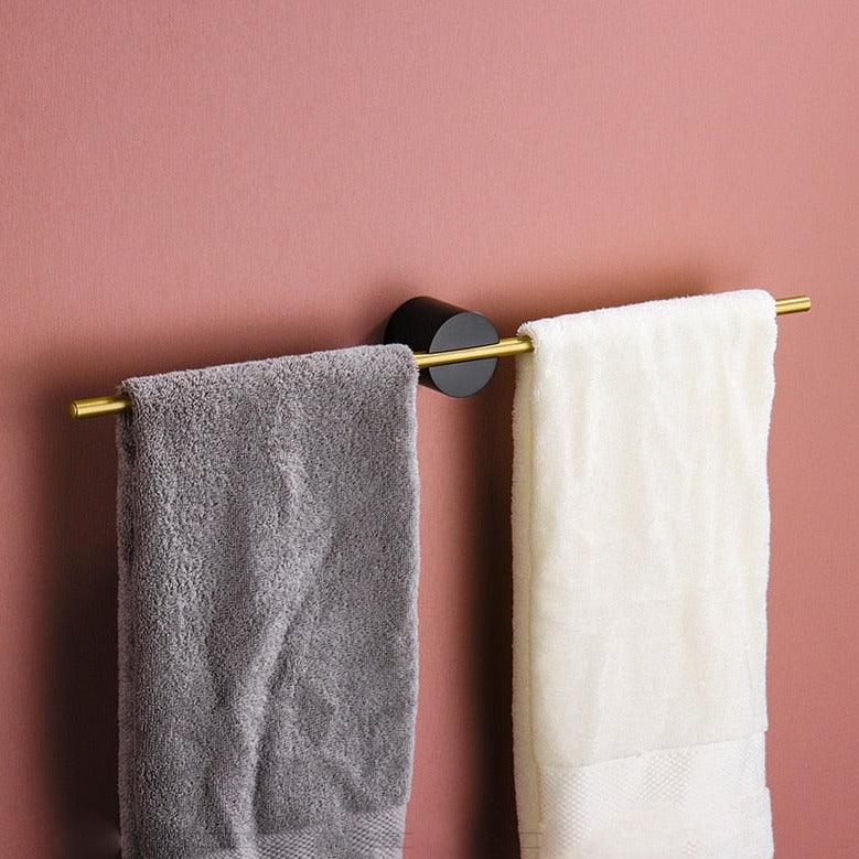 TowelCraft – Moderner Wand-Handtuchhalter aus schwarzem Metall