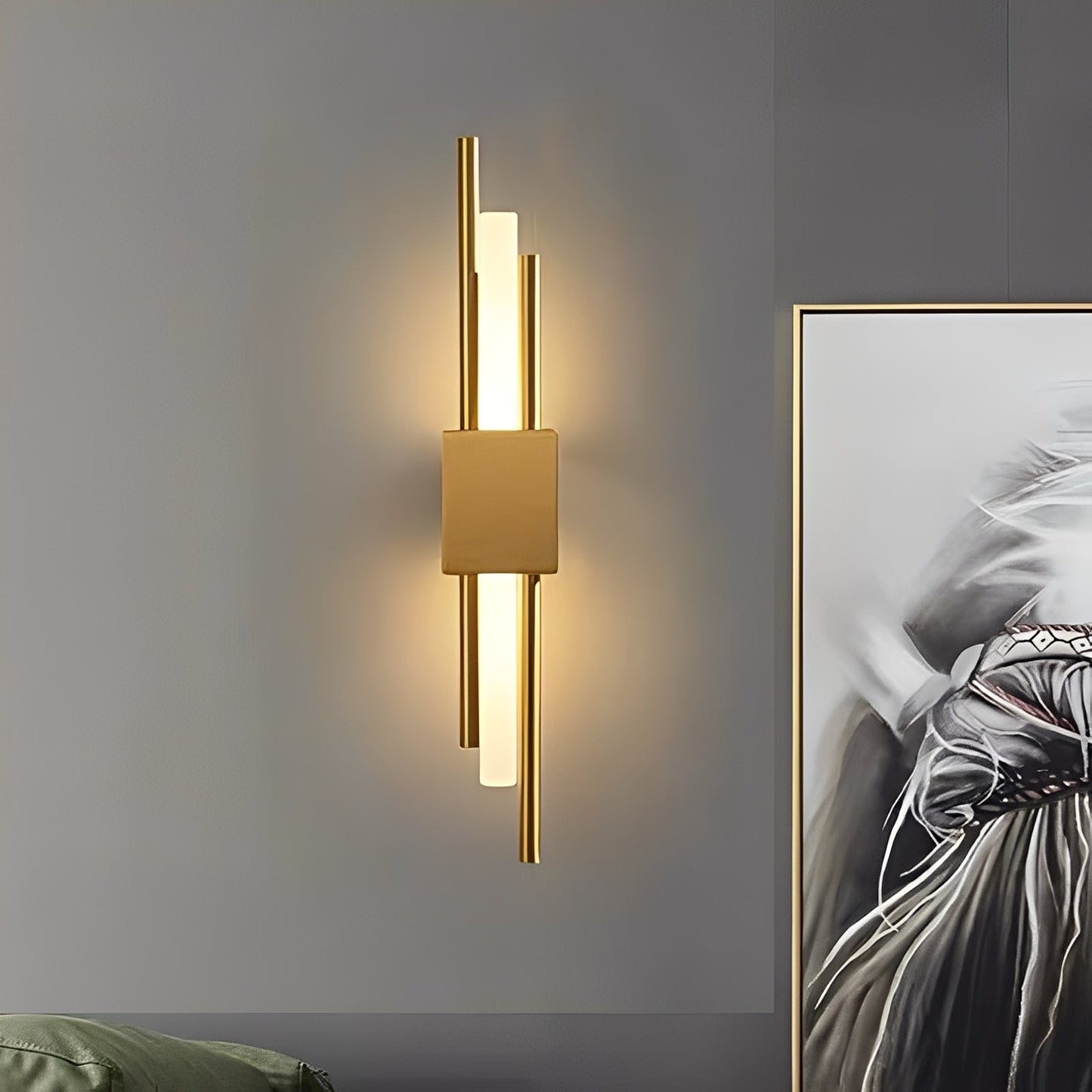 Elena – Kupfer Wandlicht mit Schirm