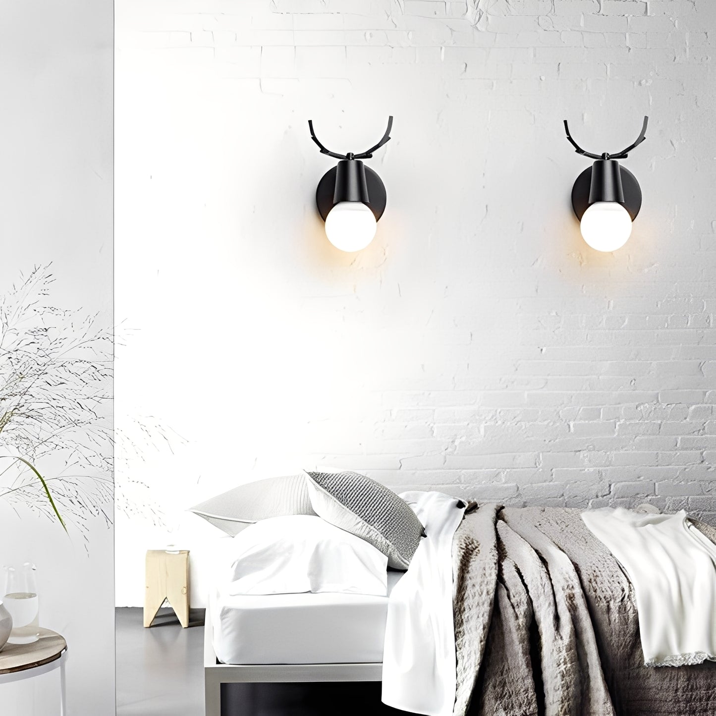 Rodulf – Skandinavische Antler Wandlampe